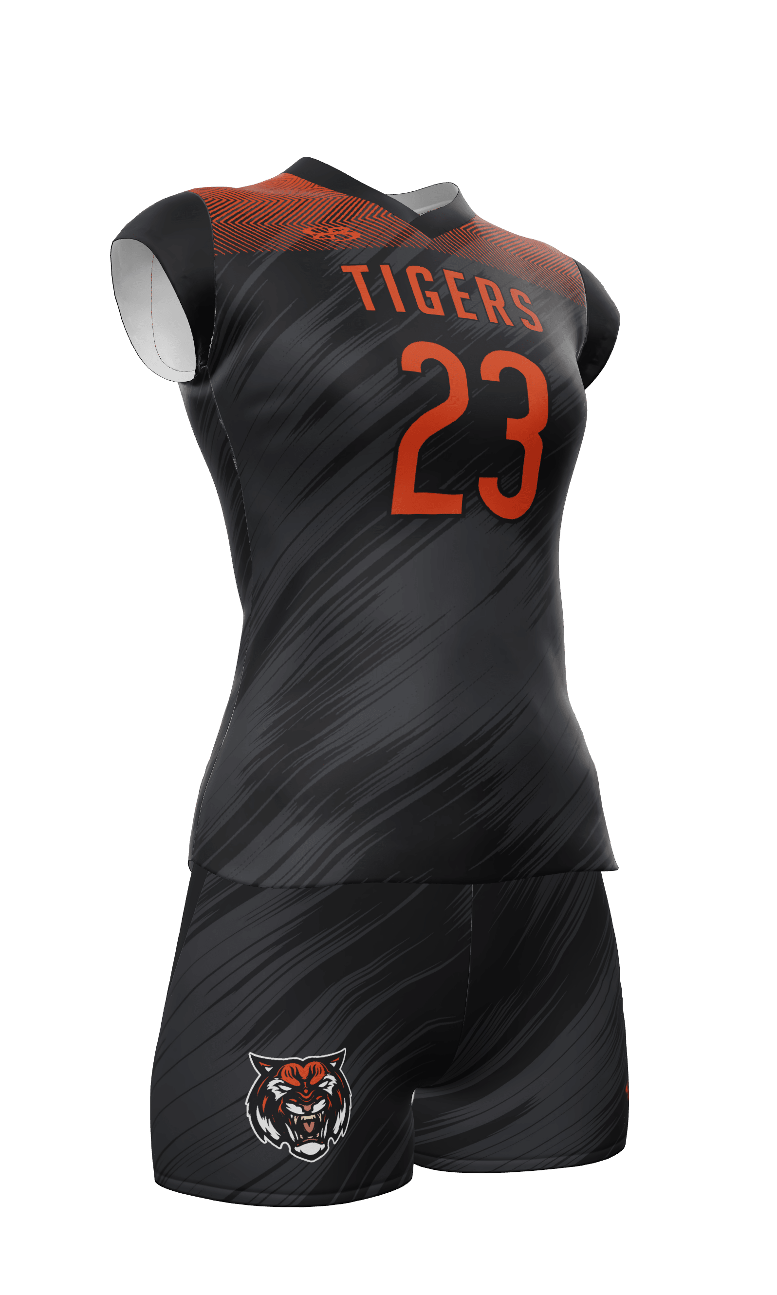 Cap Sleeve Tigers Jersey and Attack 3 Inch Short