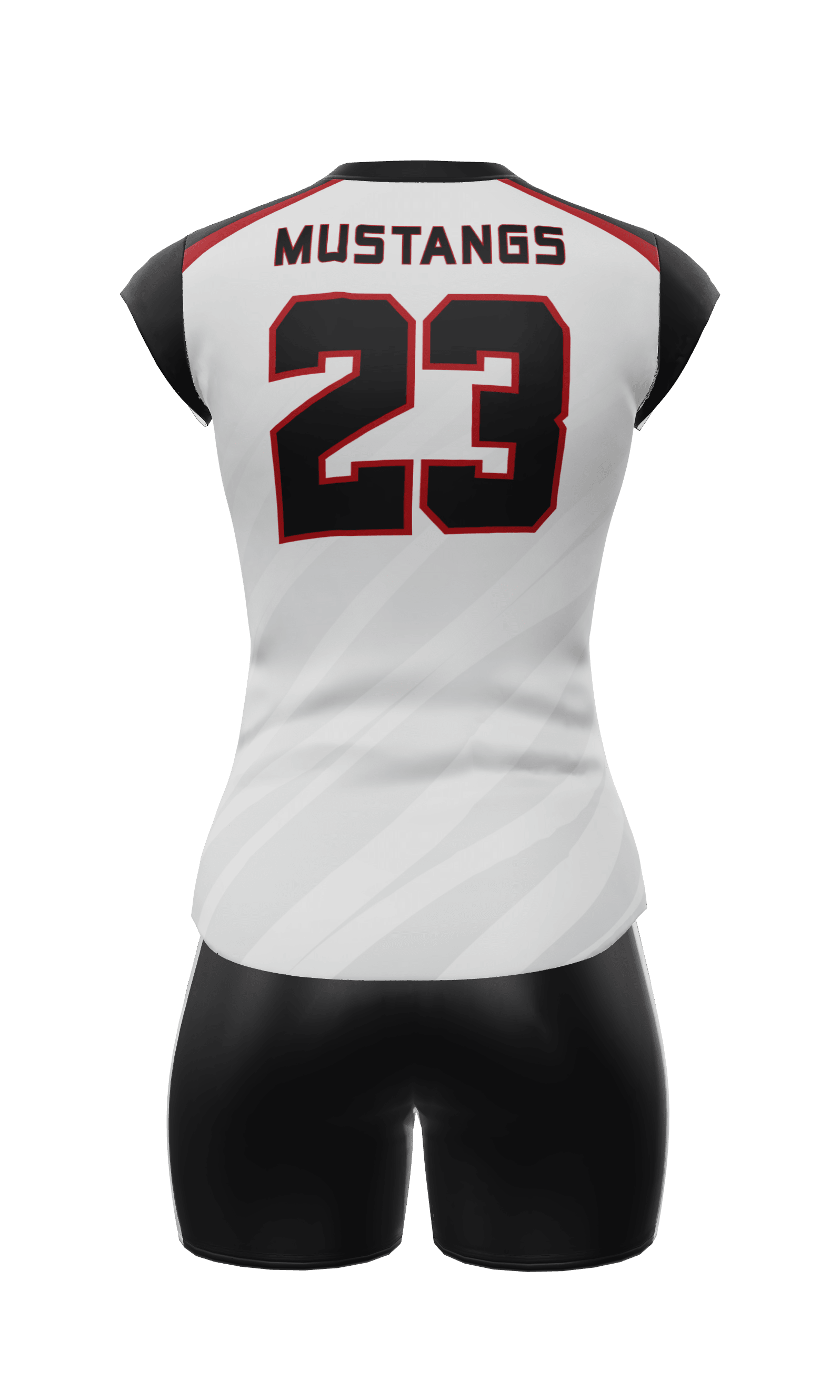 Cap Sleeve Mustangs Jersey and Fury 4 Inch Short Back View