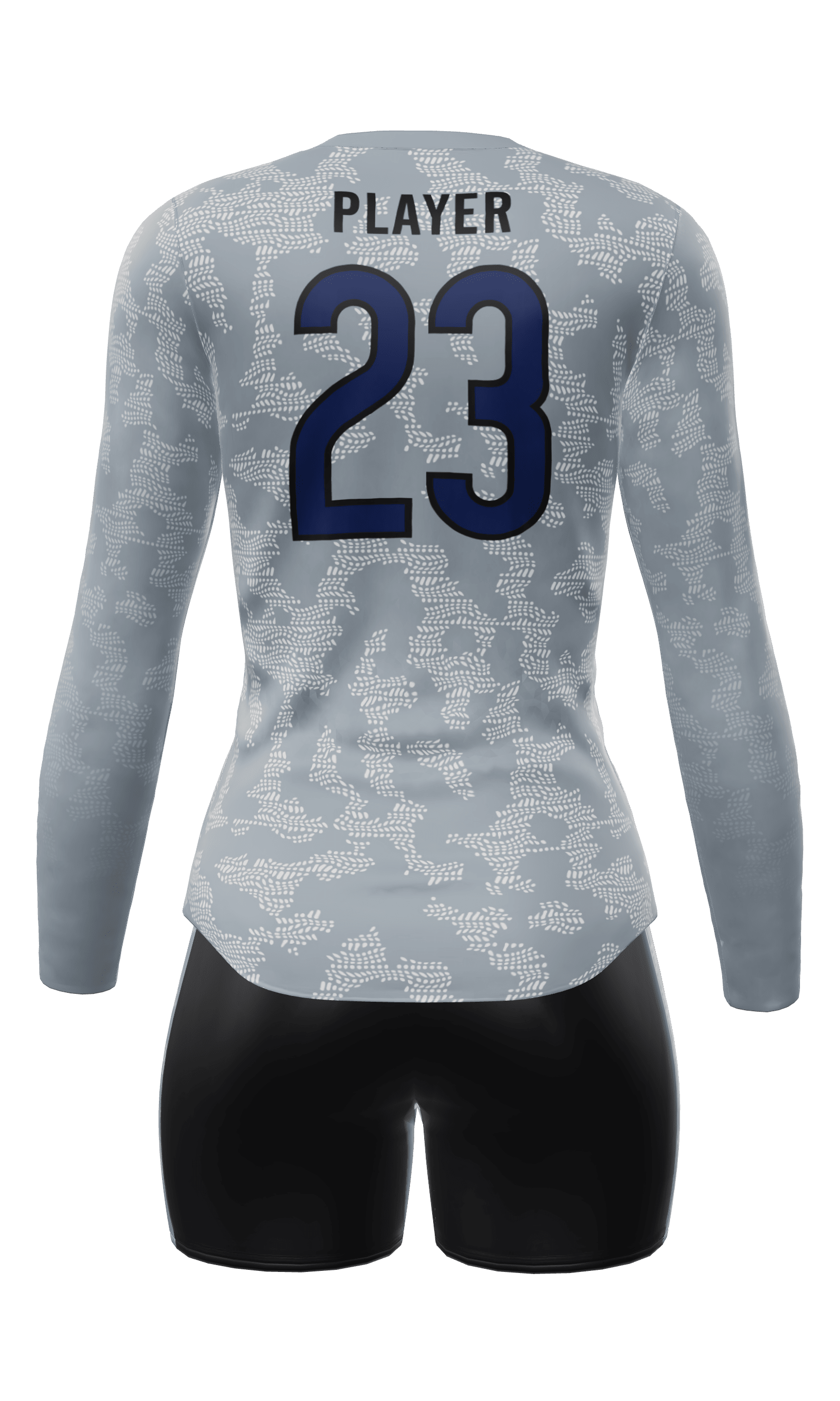 Fitted Wolves Long Sleeve Jersey and Fury 4 Inch Short Back View