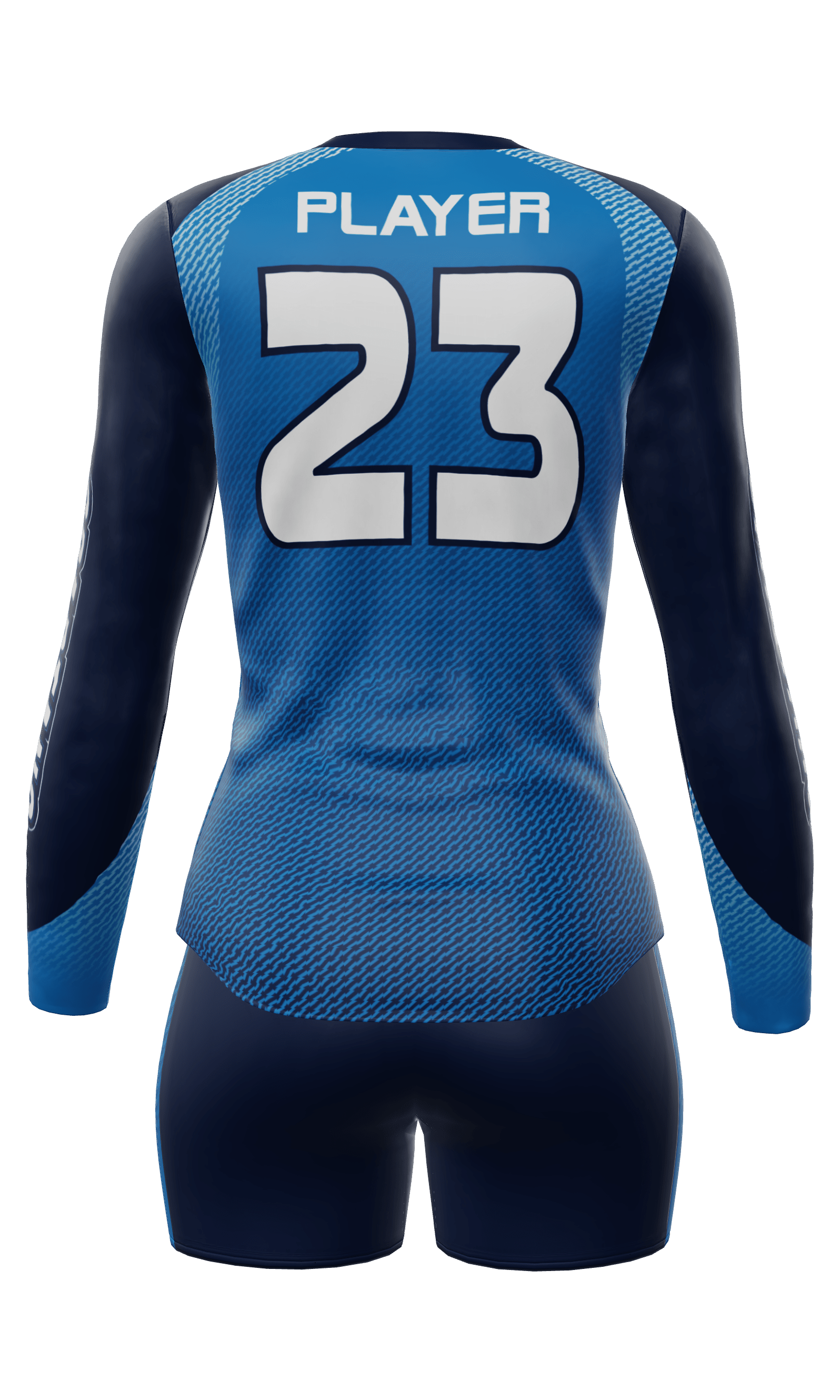 Fitted Spartans Long Sleeve Jersey and Fury 3 Inch Short Back View