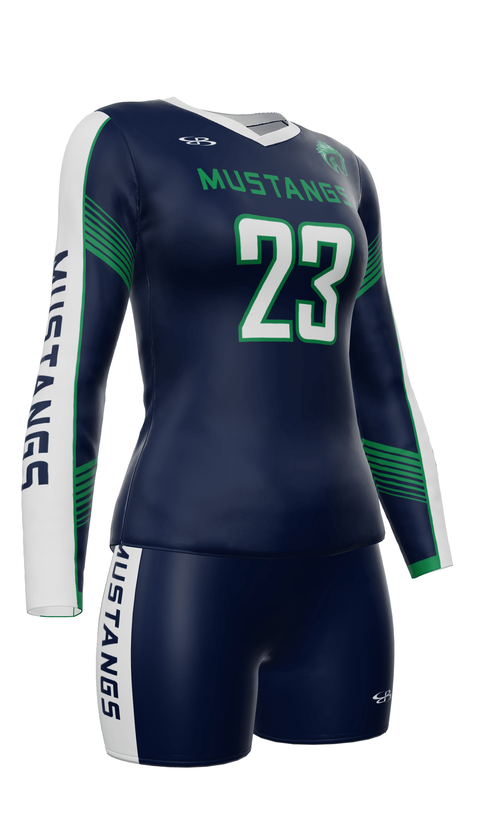 Fitted Mustangs Long Sleeve Jersey and Fury 4 Inch Short