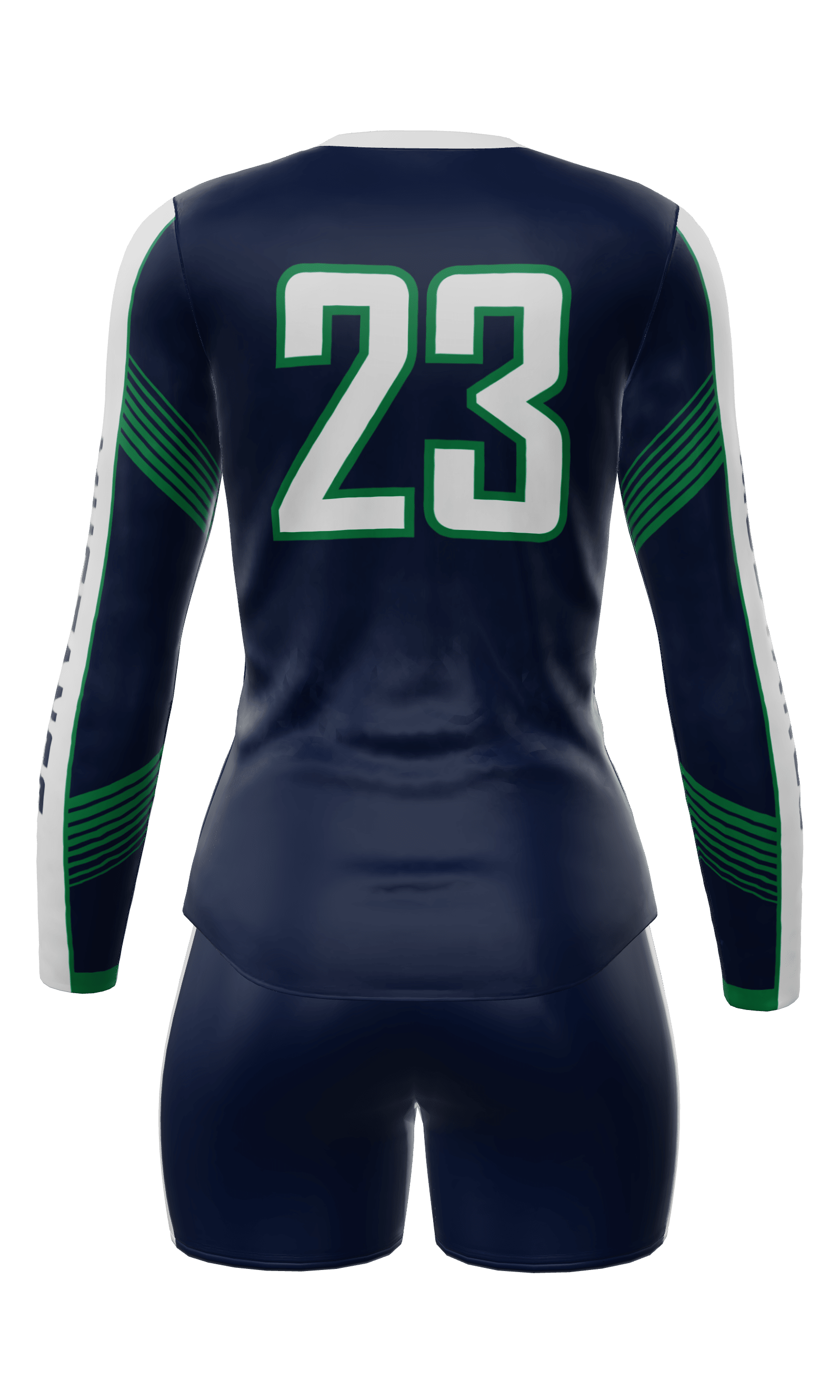 Fitted Mustangs Long Sleeve Jersey and Fury 4 Inch Short Back View