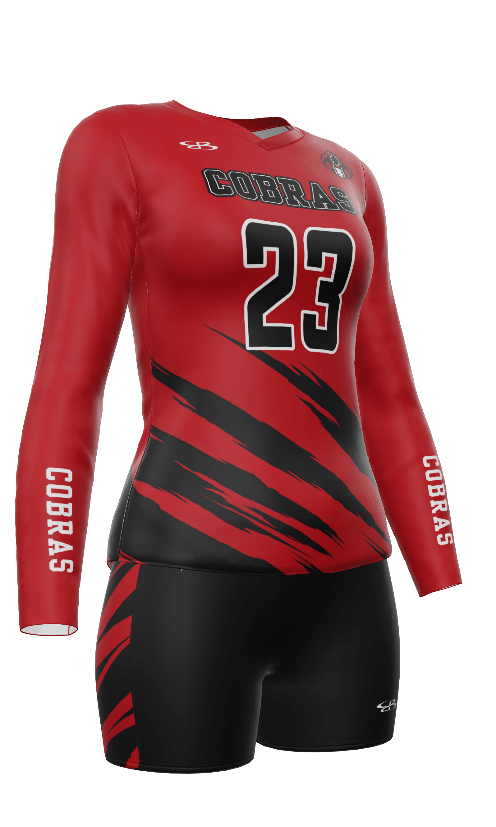 Fitted Cobras Long Sleeve Jersey and Fury 3 Inch Short