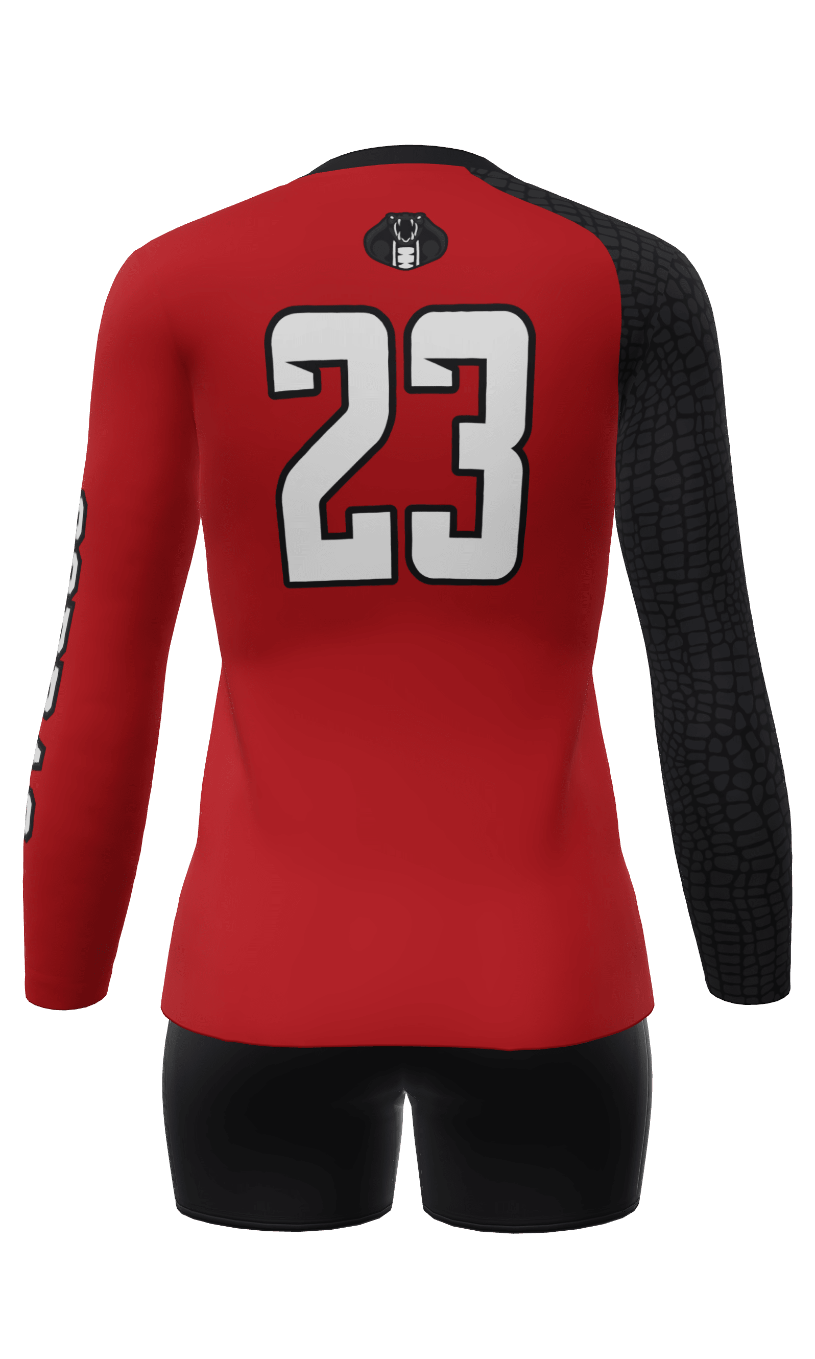 Semi-Fitted Cobras Long Sleeve Jersey and Fury 3 Inch Short Back View