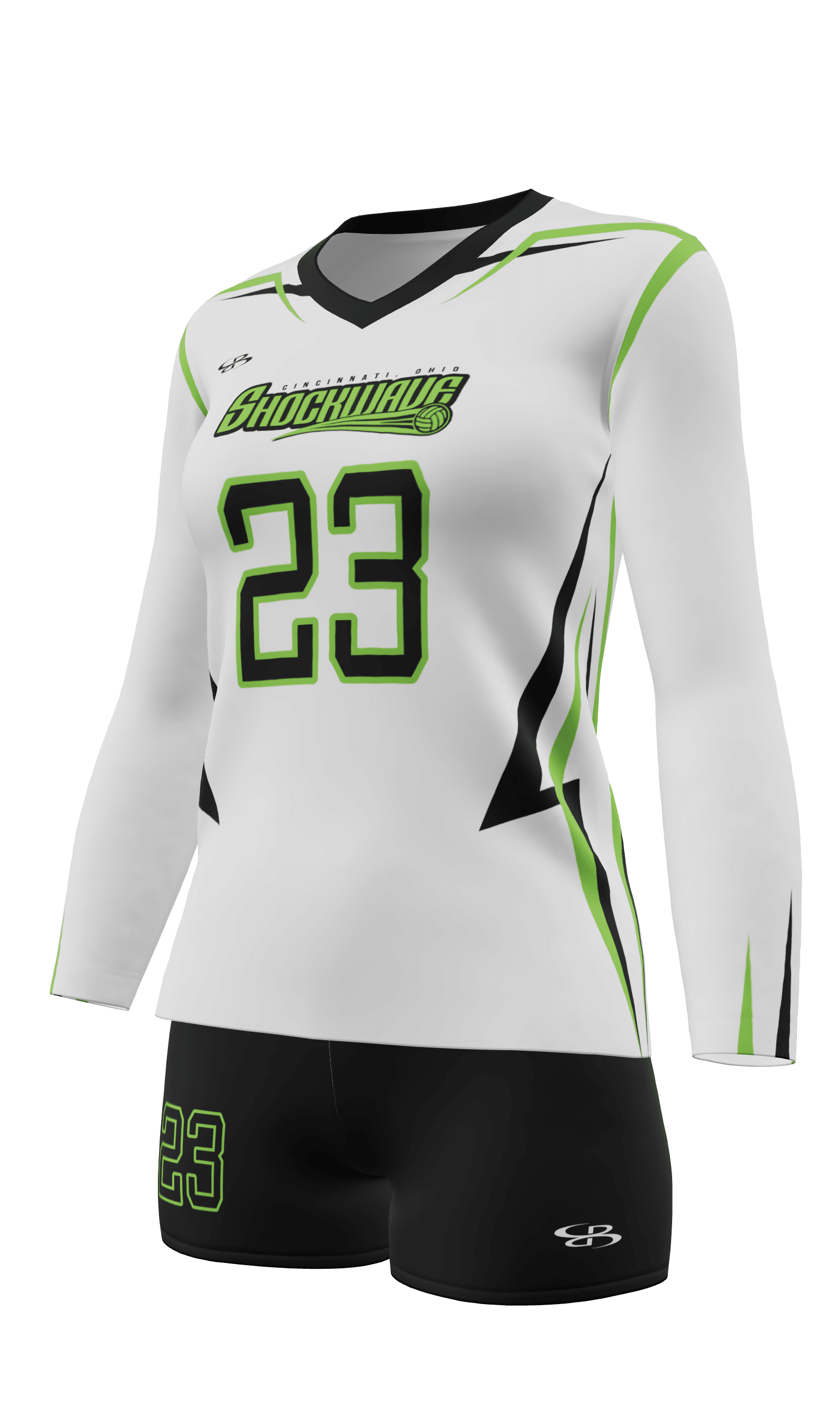 Buy Jersey Design - Green And Blue Volleyball Jersey Design