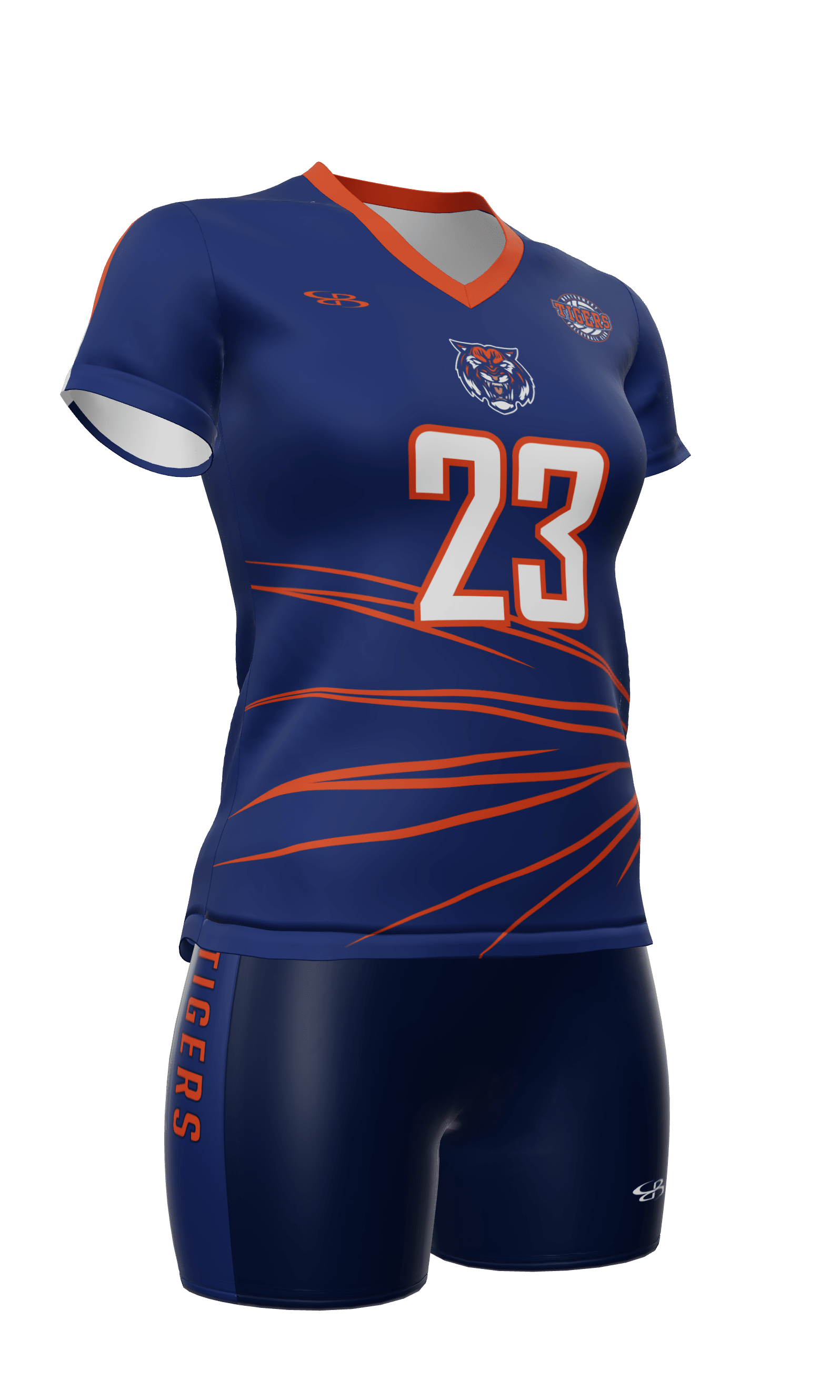 Semi-Fitted Tigers Short Sleeve Jersey and Fury 4 Inch Short
