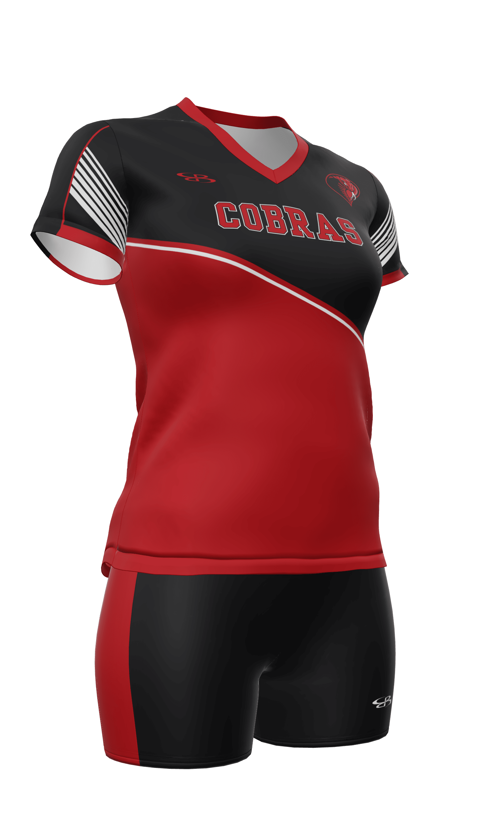 Semi-Fitted Cobras Short Sleeve Jersey and Fury 3 Inch Short