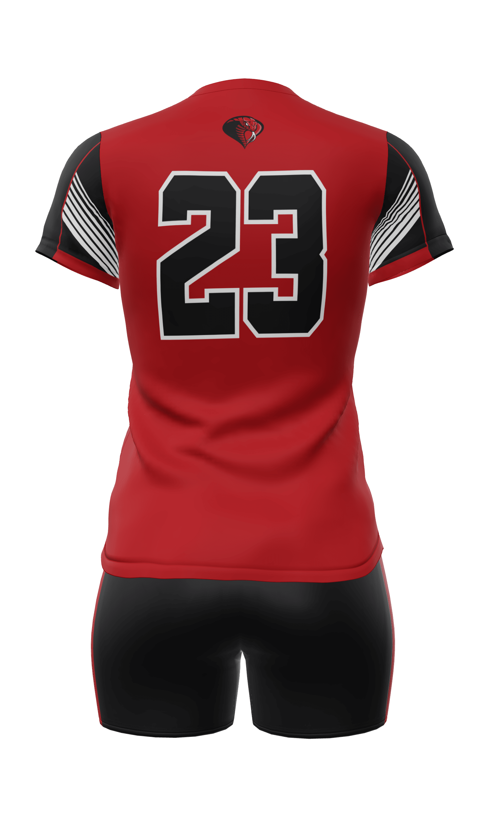 Semi-Fitted Cobras Short Sleeve Jersey and Fury 3 Inch Short Back View