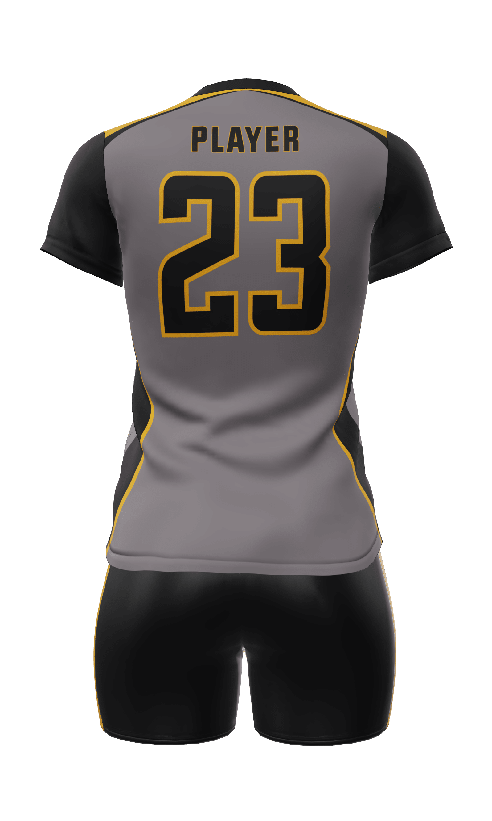 Semi-Fitted Vikings Short Sleeve Jersey and Fury 4 Inch Short Back View