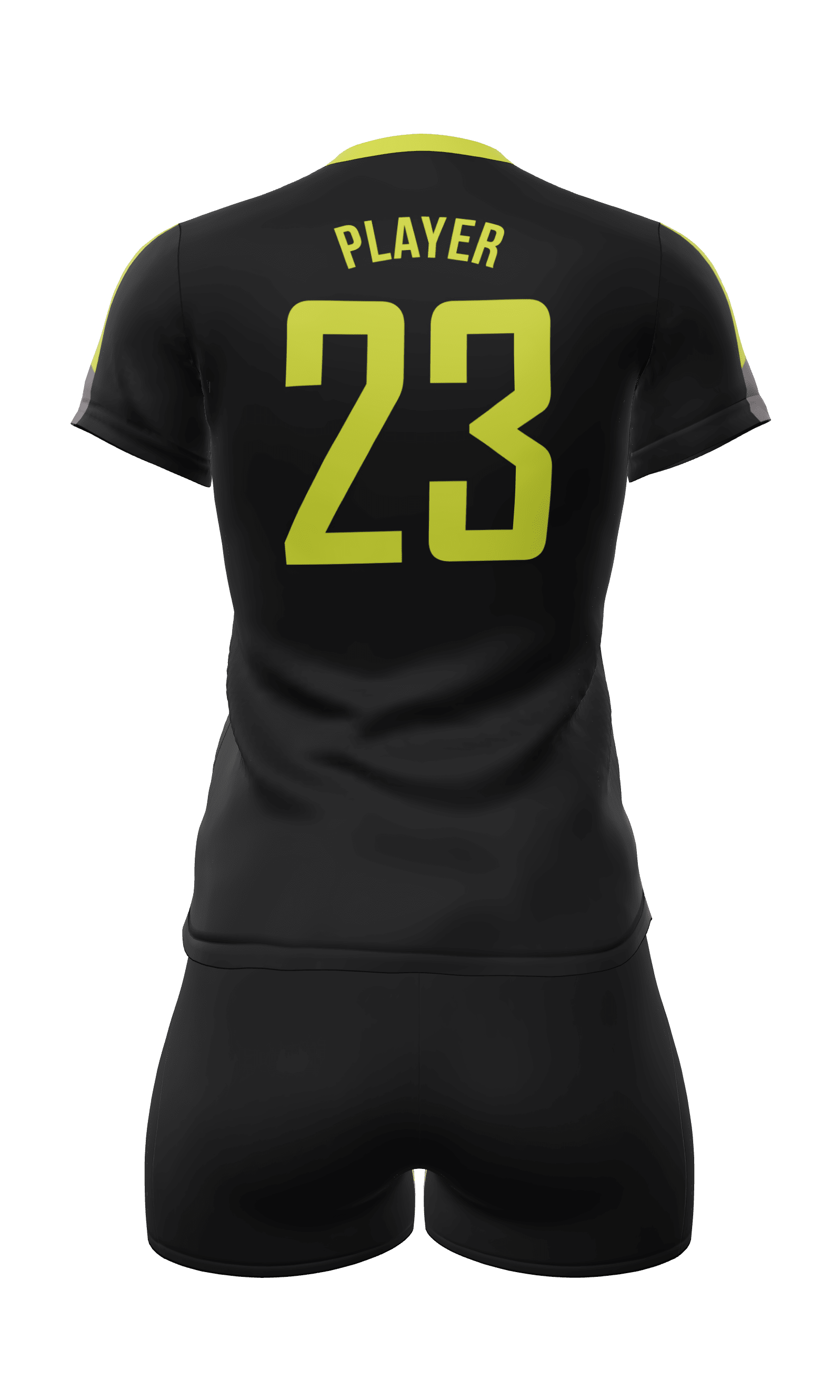 Semi-Fitted Mustangs Short Sleeve Jersey and Attack 4 Inch Short Back View