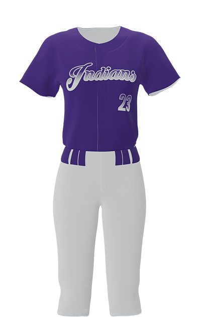Front Red Foxes Full Button Short Sleeve Jersey & Pant