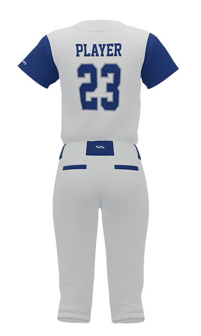 Back White O 2 Button Short Sleeve Jersey & Pant
