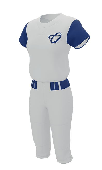 Left White O 2 Button Short Sleeve Jersey & Pant