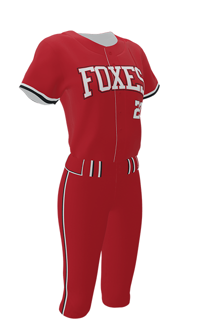 Red Foxes Full Button Short Sleeve Jersey & Pant